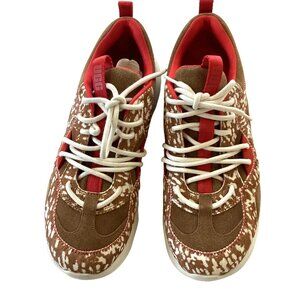 New! UGG Womens Calle Lace Speckled Trainers Sneakers Size 8.5 Suede calf hair
